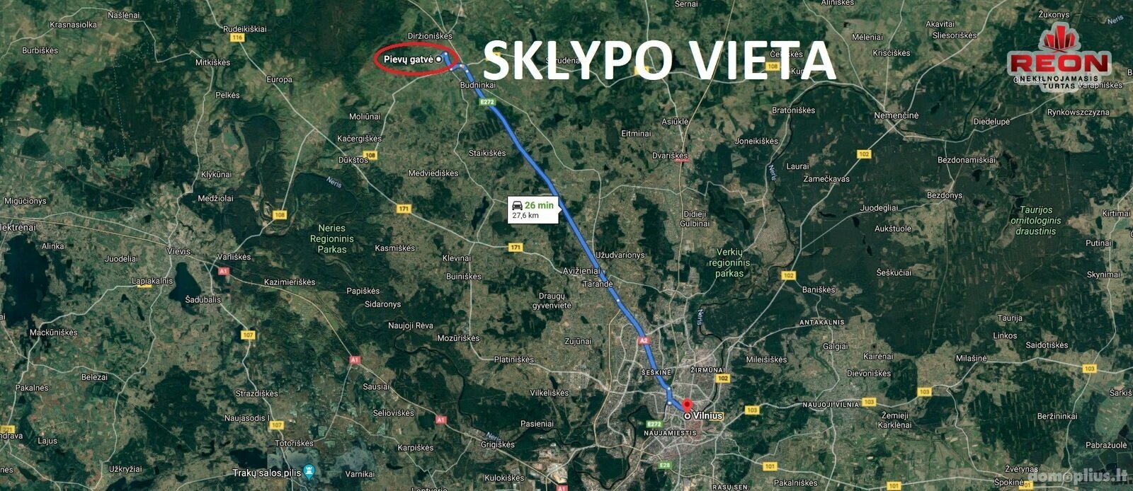 Участок Vilniaus rajono sav., Maišiagaloje, Pievų g.