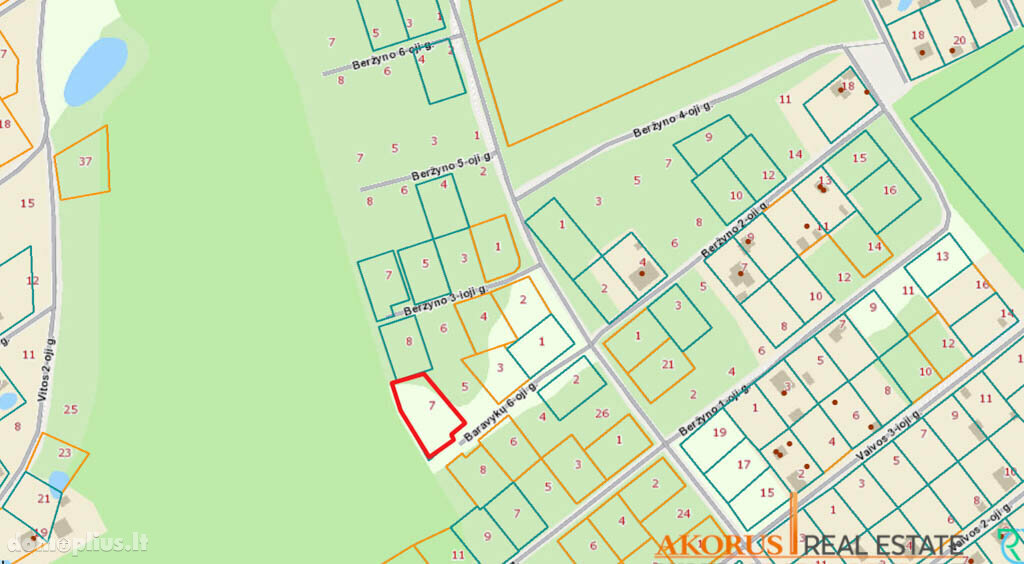 Land for sale Vilniaus rajono sav., Akmeniškėse, Baravykų 6-oji g.