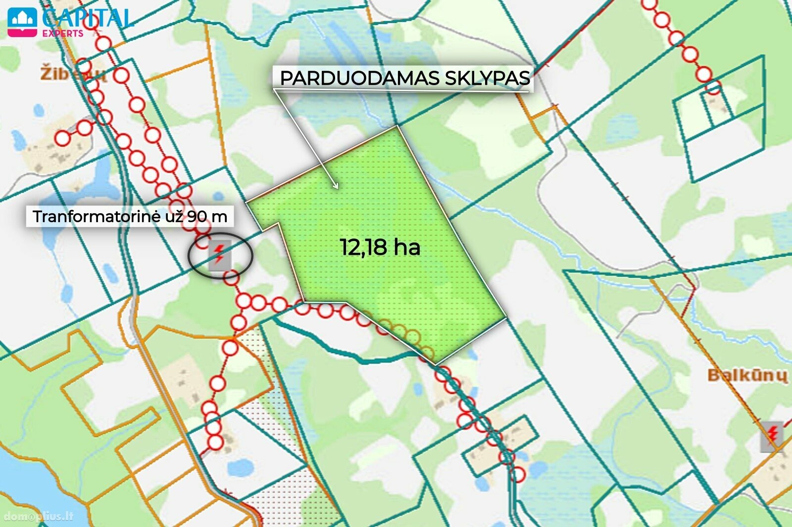 Parduodamas sklypas Širvintų rajono sav., Balkūnuose