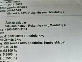 Parduodamas sklypas Vilniaus rajono sav., Mantušiuose