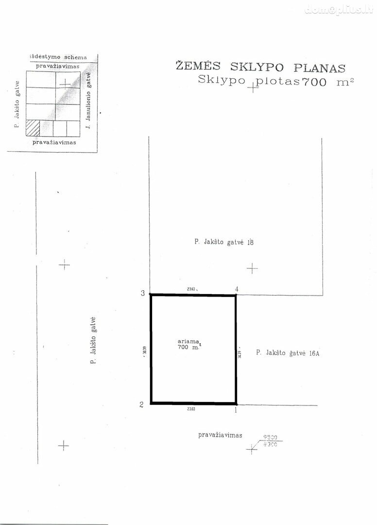 Parduodamas sklypas Rokiškio rajono sav., Rokiškyje, P. Jakšto g.