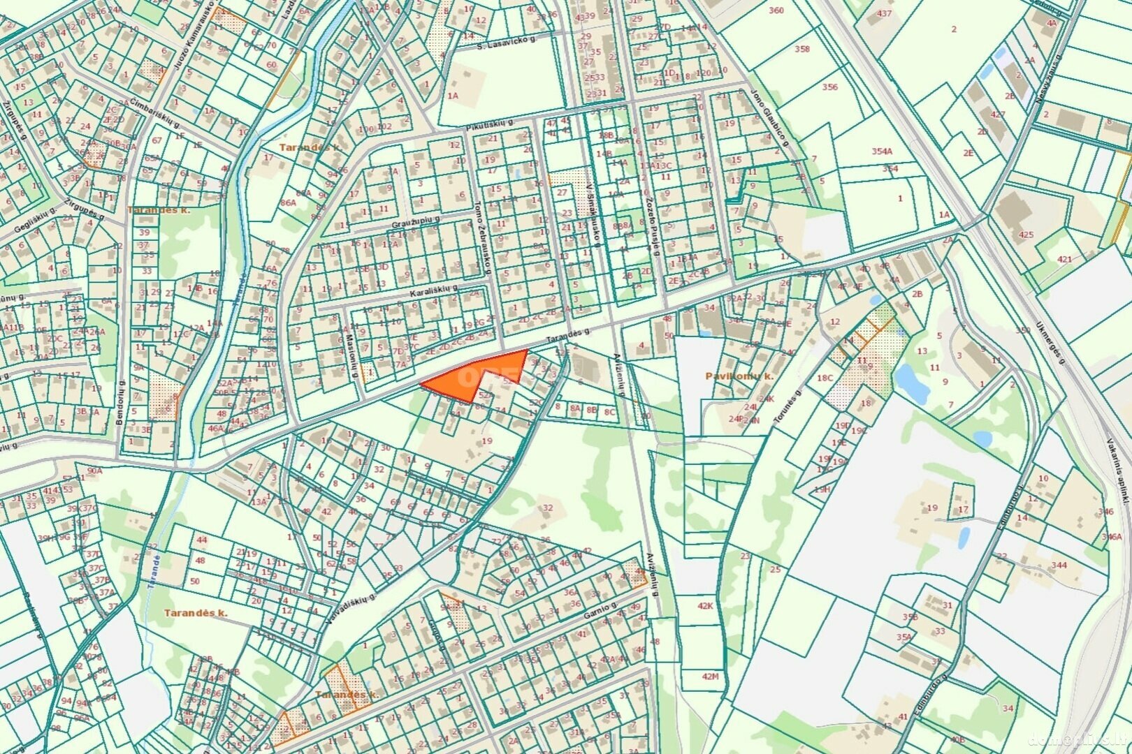 Parduodamas sklypas Vilniuje, Tarandėje, Tarandės g.