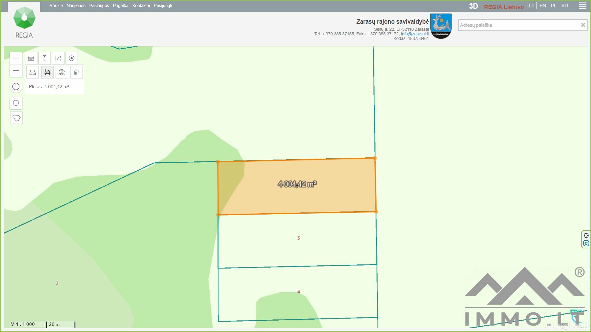 Land for sale Zarasų rajono sav., Knipiškėse