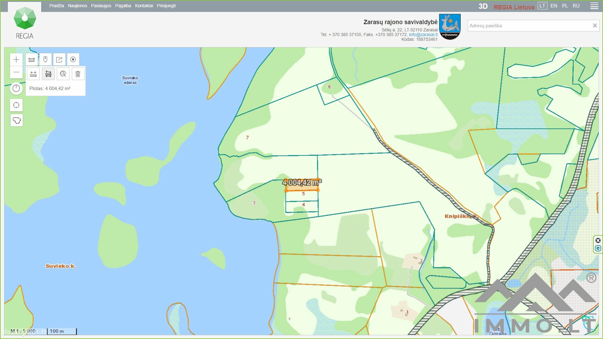 Land for sale Zarasų rajono sav., Knipiškėse
