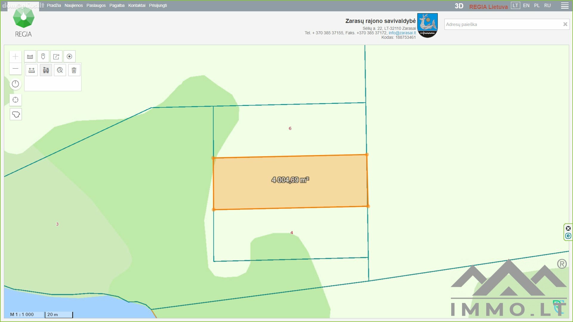 Land for sale Zarasų rajono sav., Knipiškėse