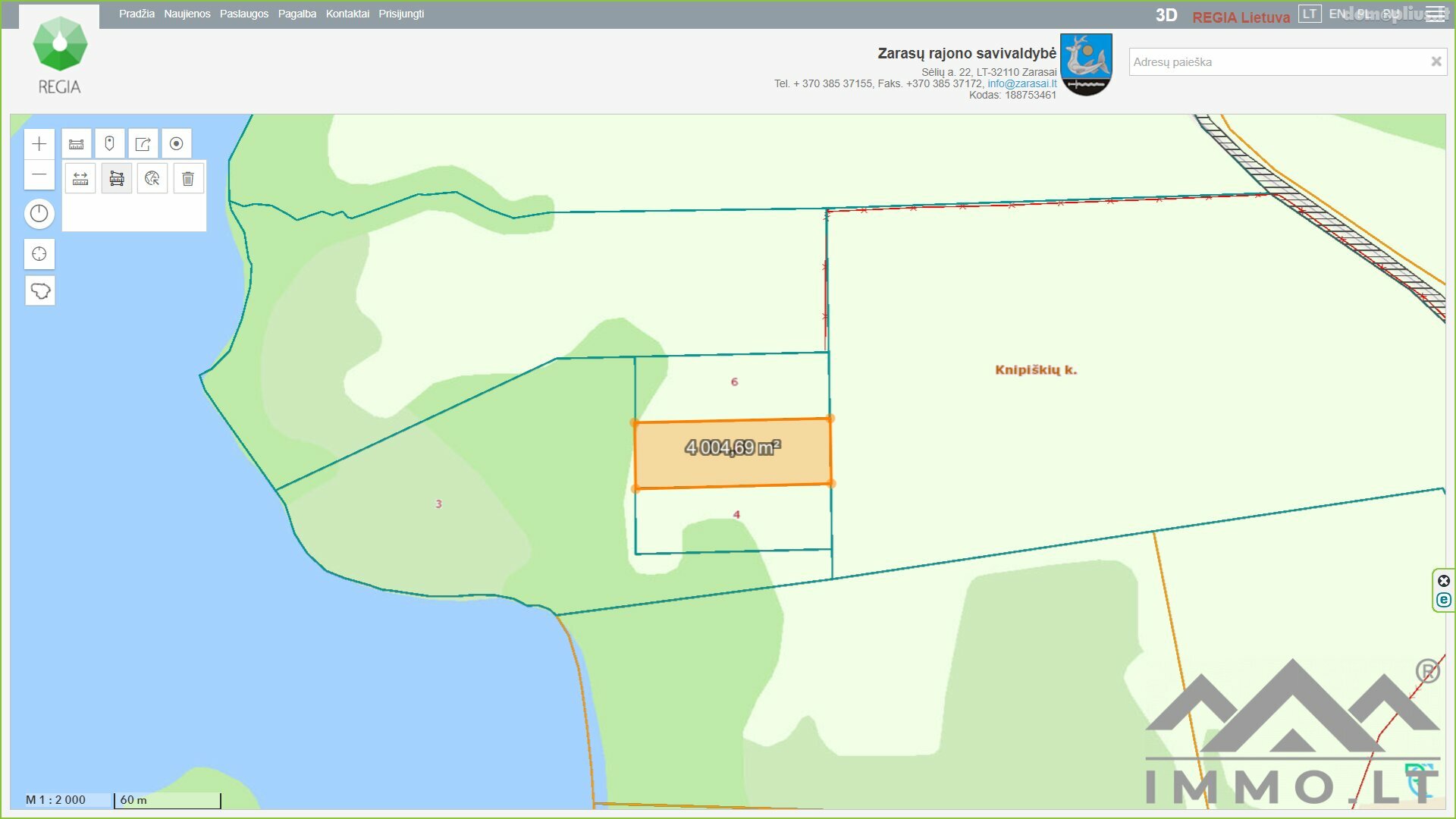 Land for sale Zarasų rajono sav., Knipiškėse