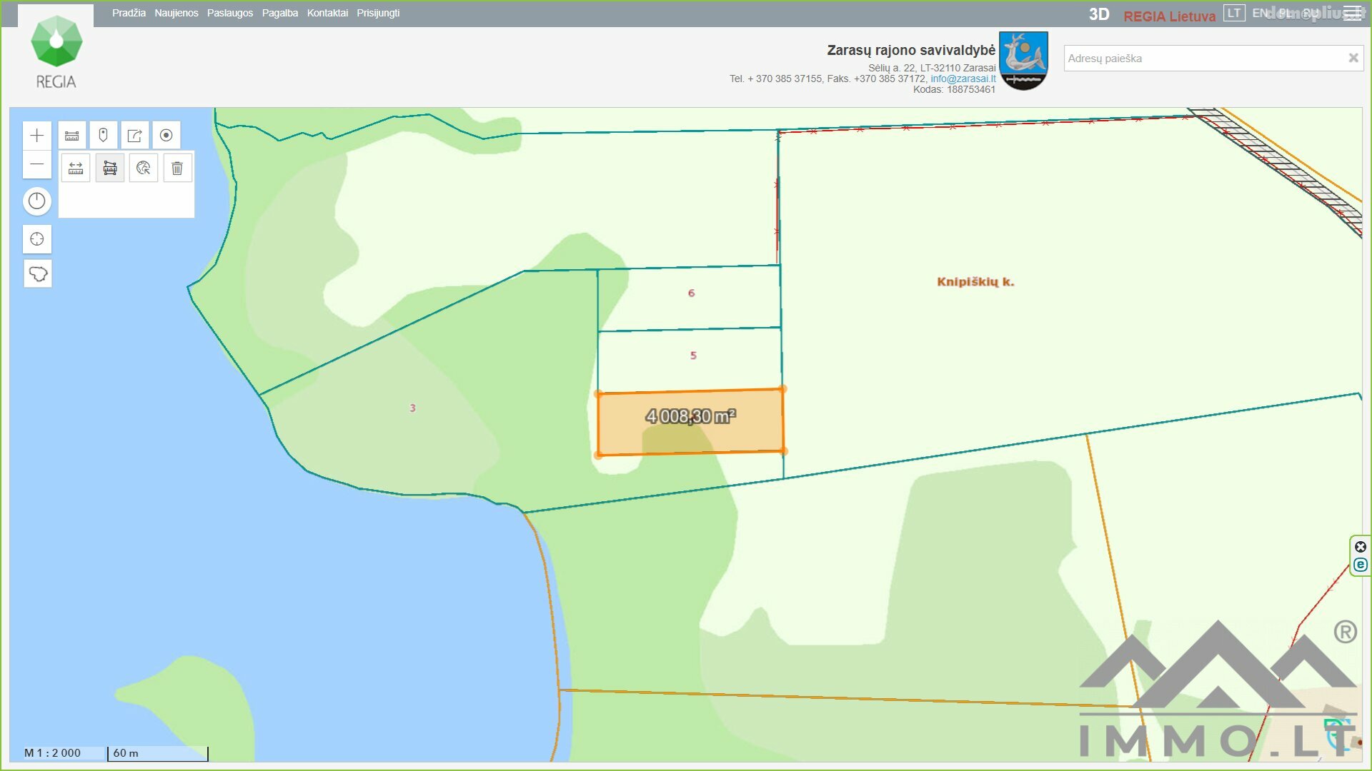 Land for sale Zarasų rajono sav., Knipiškėse
