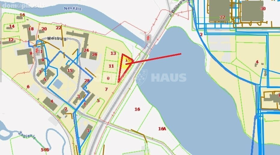 Parduodamas sklypas Panevėžyje, Centre, J. Biliūno g.