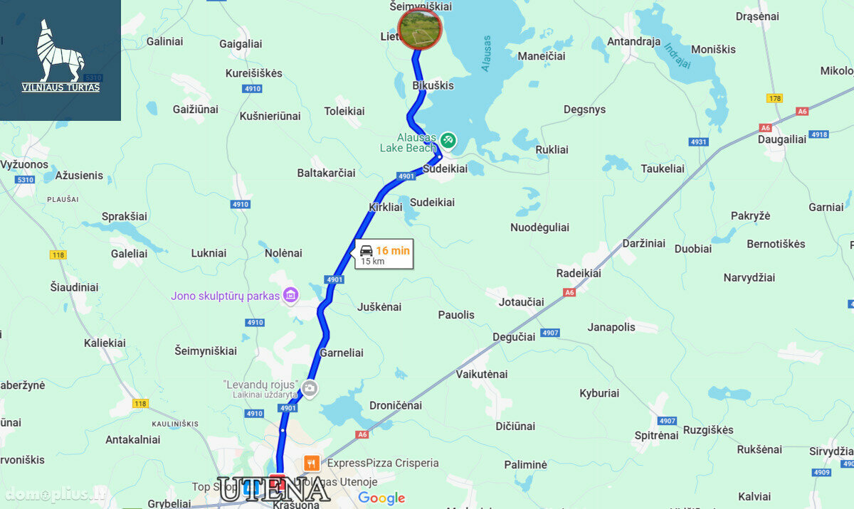Parduodamas sklypas Utenos rajono sav., Šeimyniškiuose