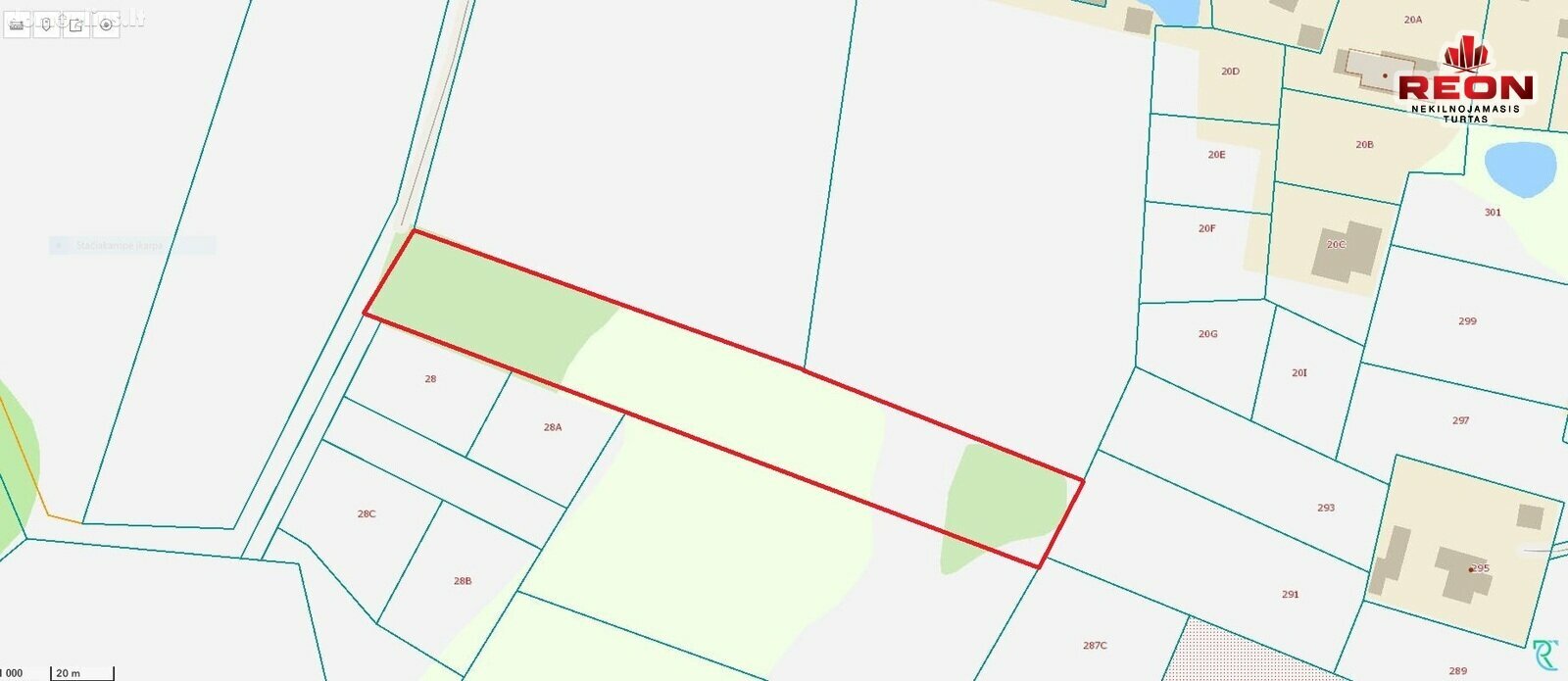 Parduodamas sklypas Vilniaus rajono sav., Sudervėje, Vilniaus g.