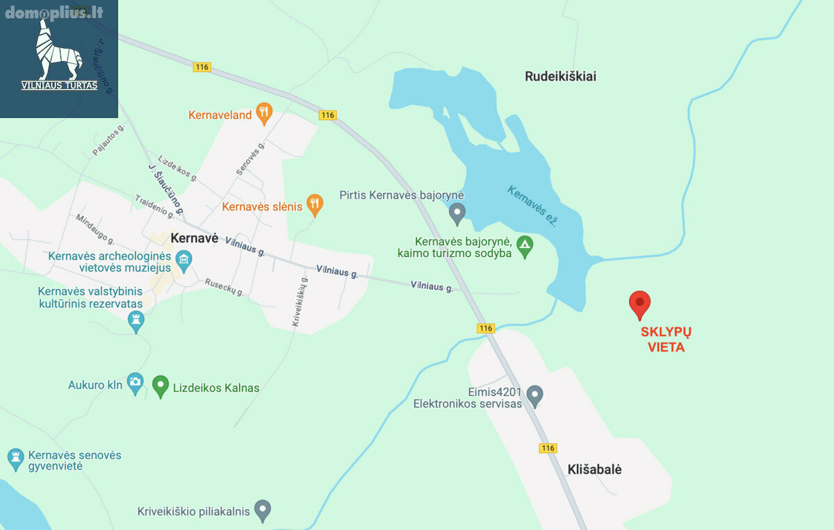 Участок Širvintų rajono sav., Kernavėje, Vilniaus g.