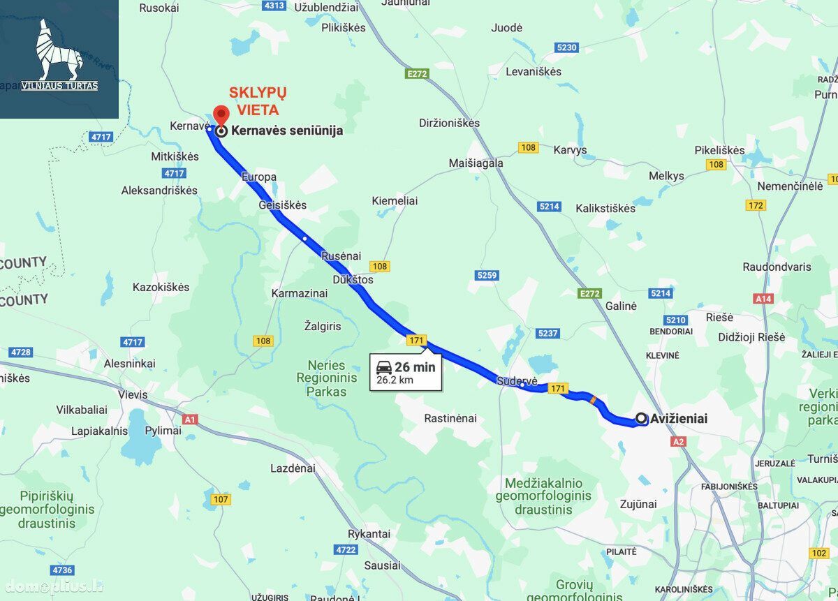 Участок Širvintų rajono sav., Kernavėje, Vilniaus g.