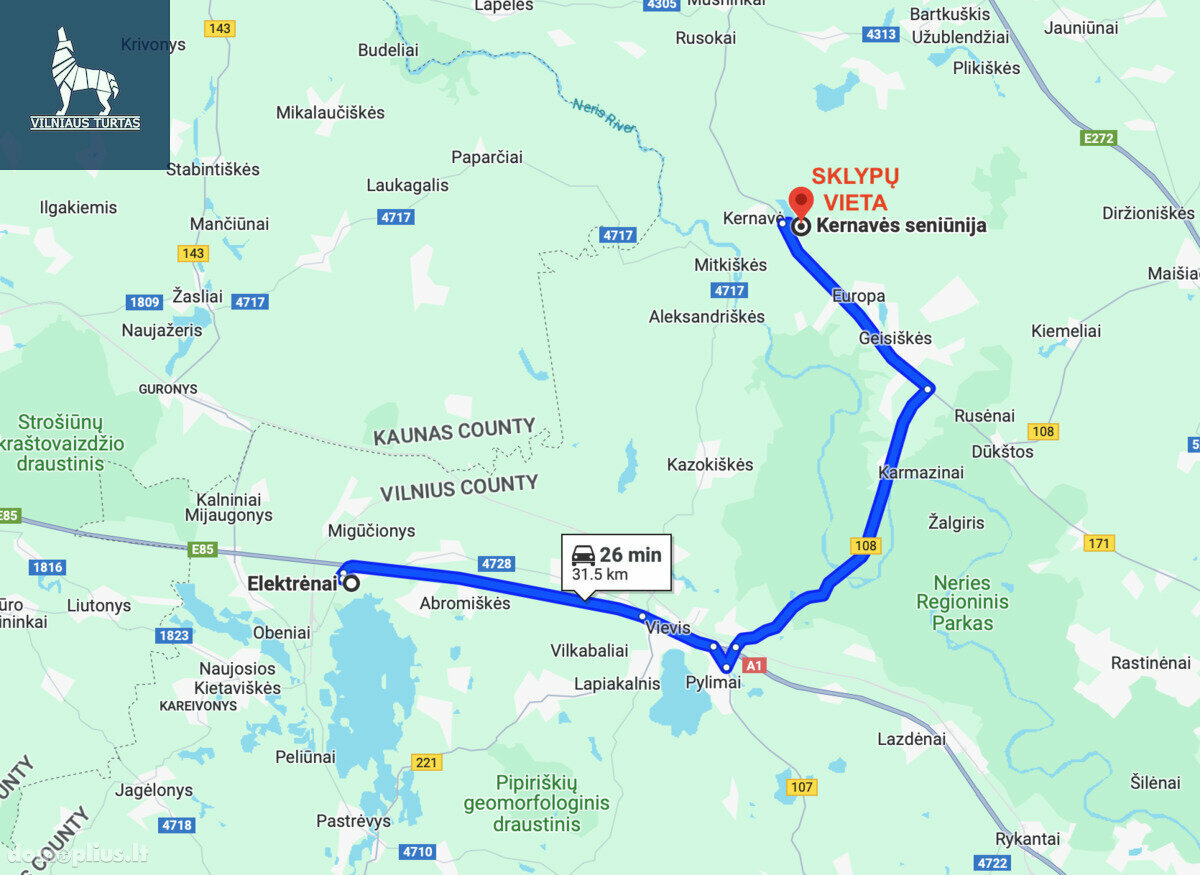 Участок Širvintų rajono sav., Kernavėje, Vilniaus g.