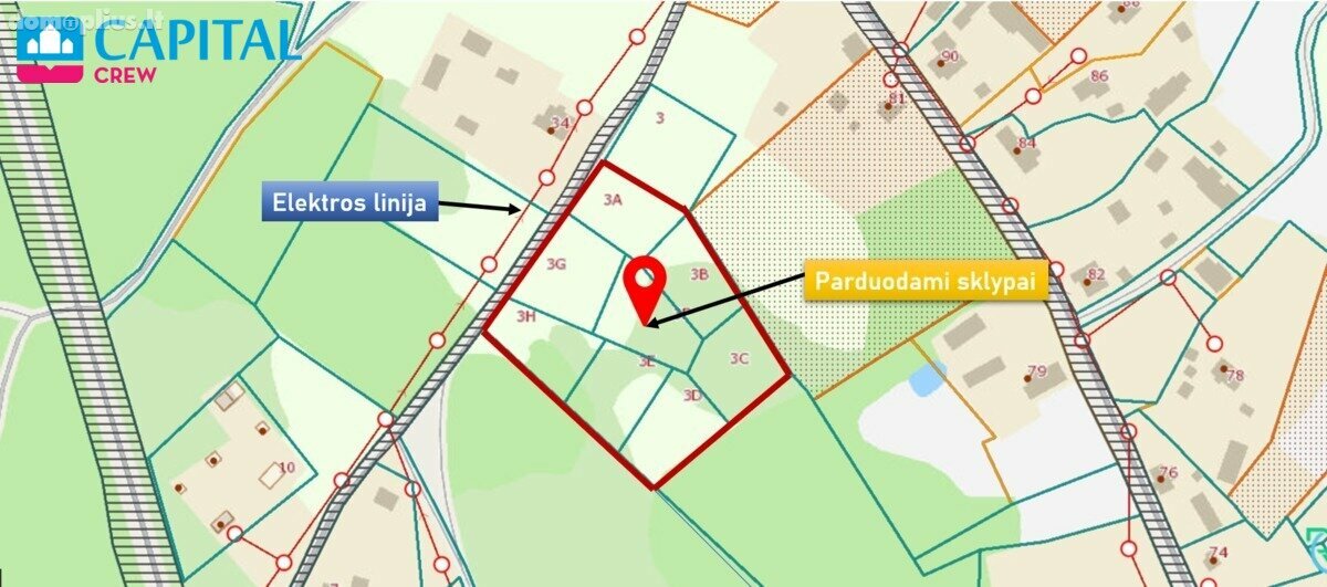 Участок Varėnos rajono sav., Marcinkonyse, Grūdos g.