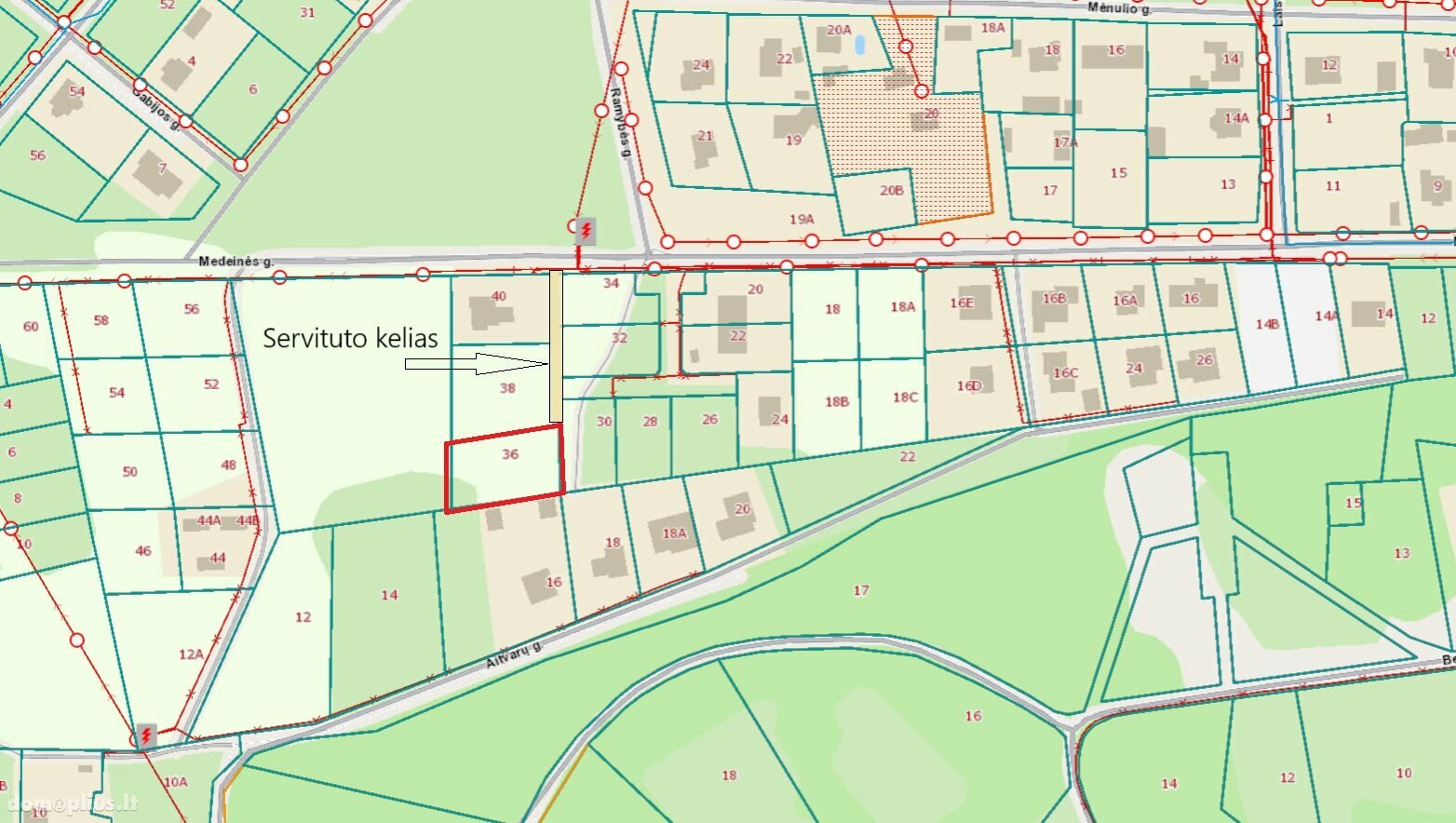 Parduodamas sklypas Trakų rajono sav., Lentvaryje, Medeinės g.