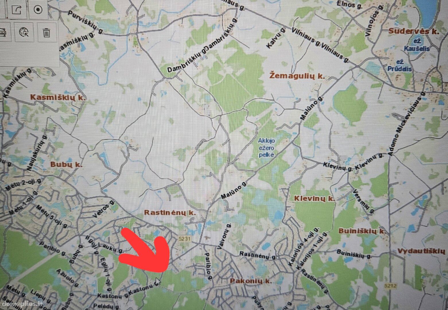 Parduodamas sklypas Vilniaus rajono sav., Rastinėnuose, Kaštonų g.