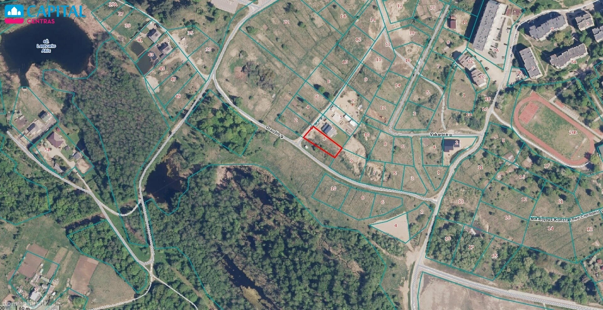 Parduodamas sklypas Trakų rajono sav., Lentvaryje, Dvaro g.