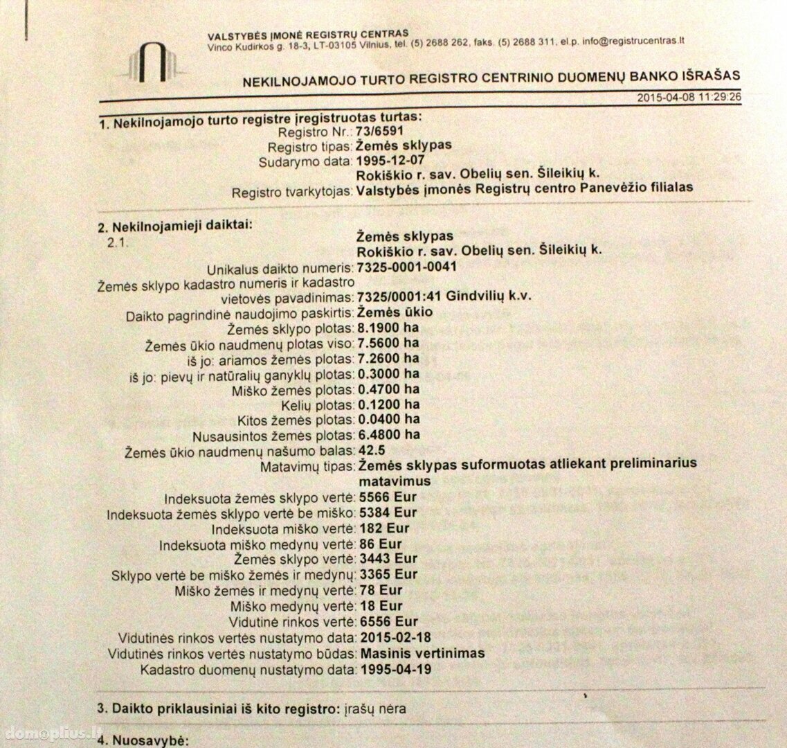 Parduodamas sklypas Rokiškio rajono sav., Šileikiuose