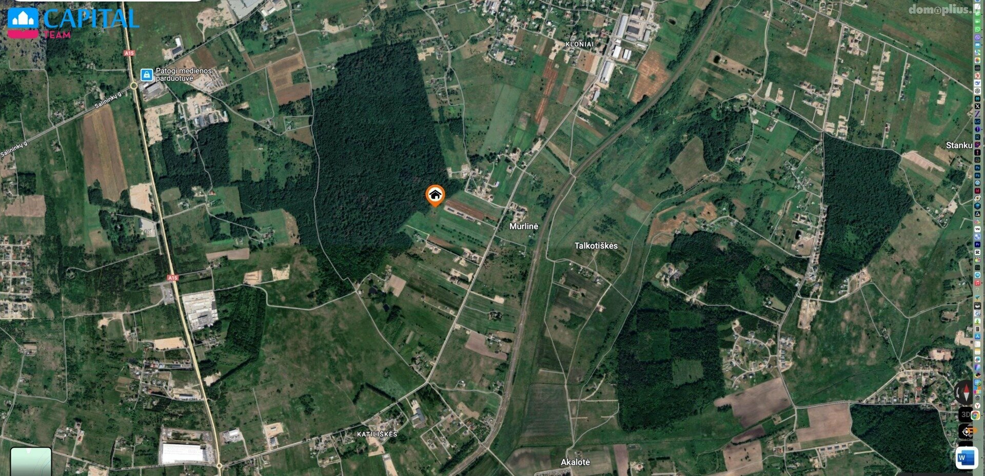 Parduodamas sklypas Vilniaus rajono sav., Murlinėje