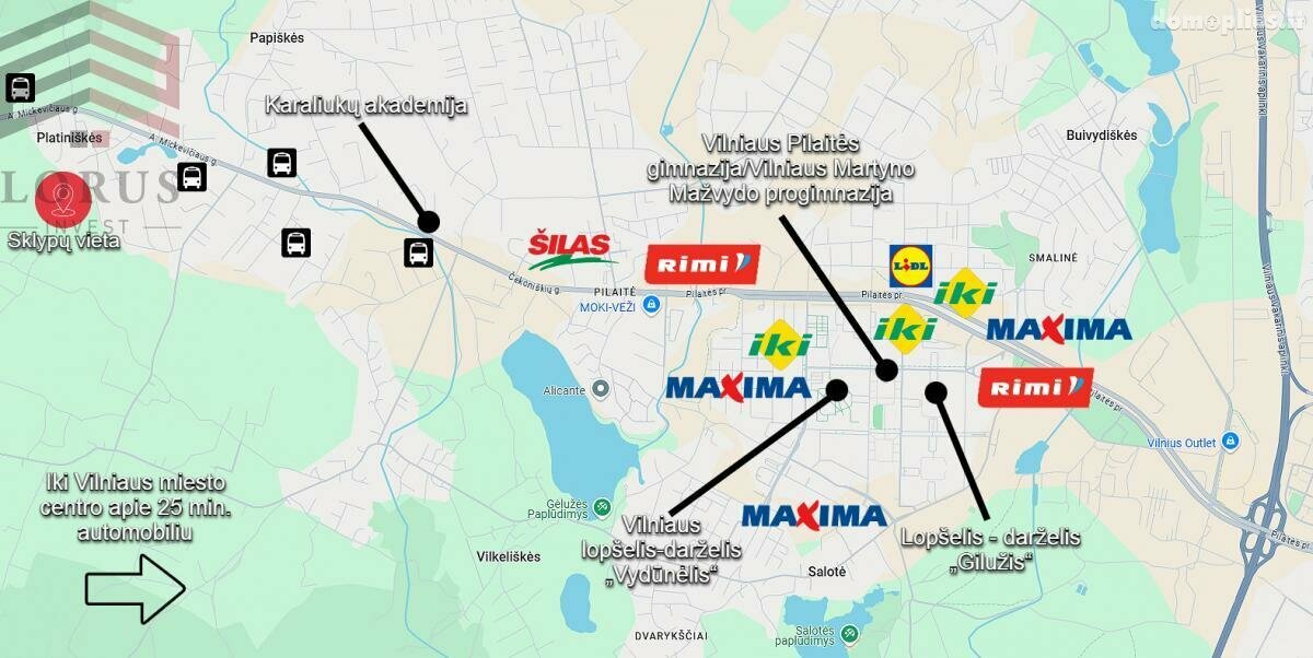 Parduodamas sklypas Vilniaus rajono sav., Platiniškėse