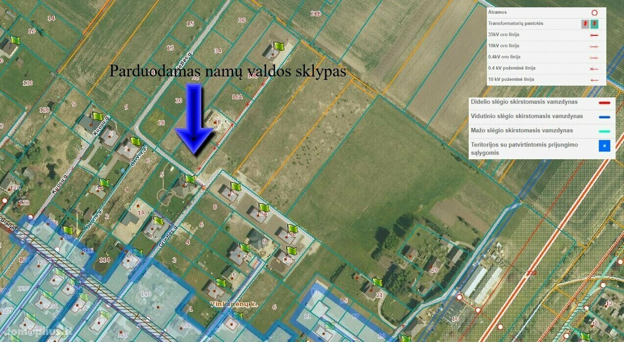 Parduodamas sklypas Šiaulių rajono sav., Vinkšnėnuose, Griežlės g.