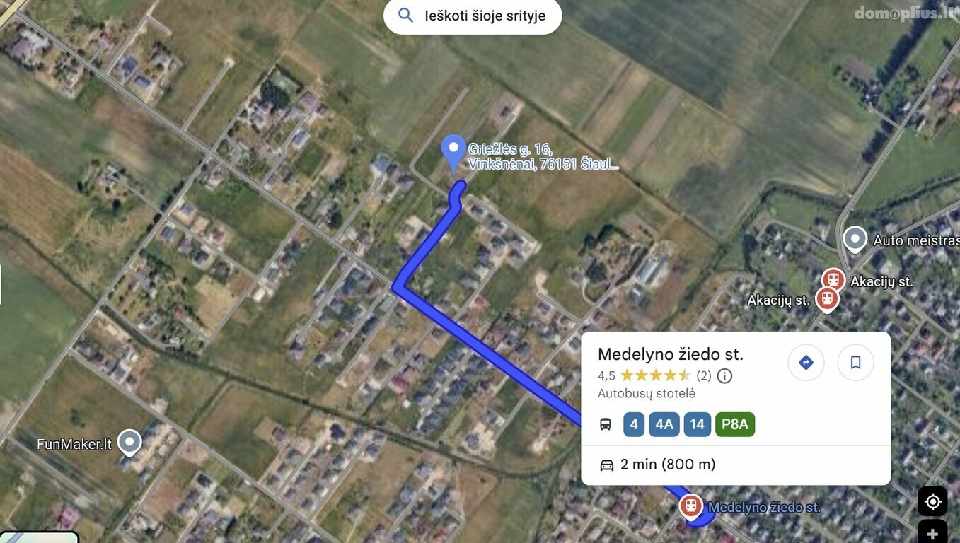Parduodamas sklypas Šiaulių rajono sav., Vinkšnėnuose, Griežlės g.