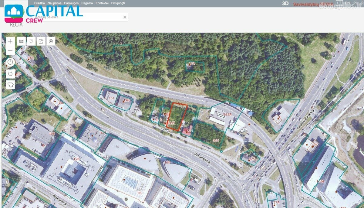 Land for sale Vilniuje, Šnipiškėse
