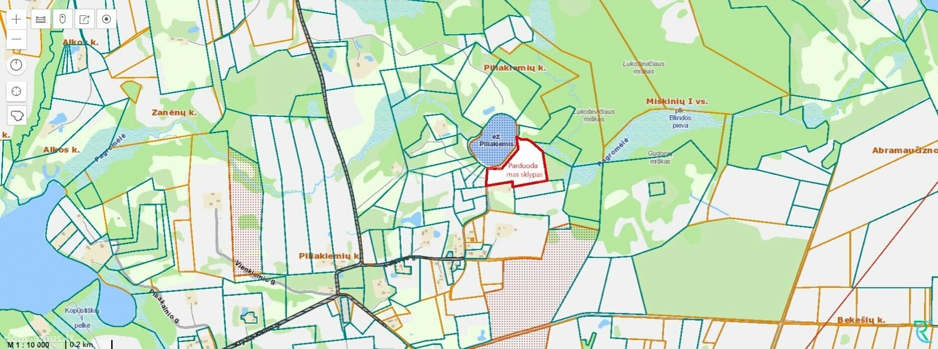 Parduodamas sklypas Molėtų rajono sav., Piliakiemiuose
