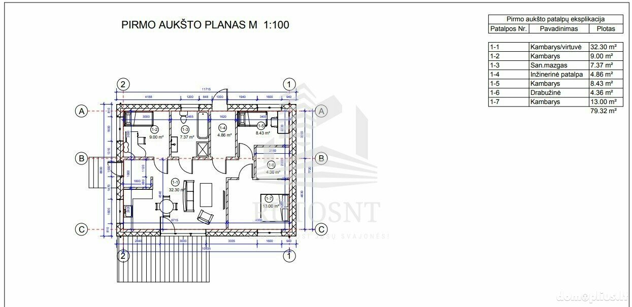 Parduodamas gyvenamasis namas Klaipėdos rajono sav., Baukštininkuose