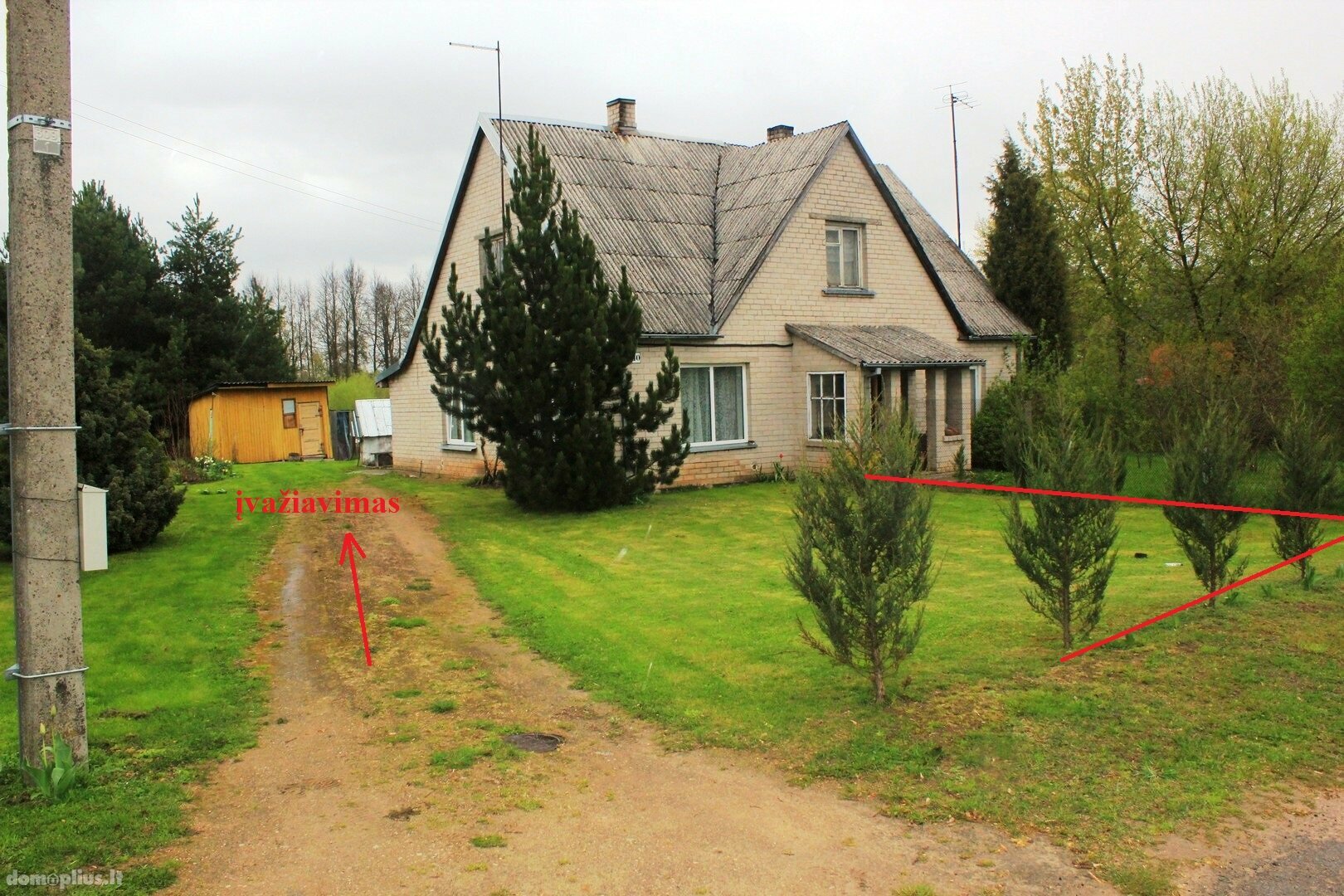 Продаётся часть дома Panevėžio rajono sav., Miežiškiuose, Nevėžio g.