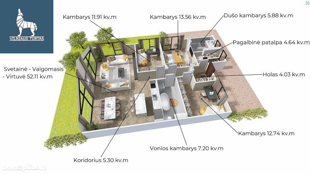Parduodamas gyvenamasis namas Vilniaus rajono sav., Daržininkuose, Klebniškių g.