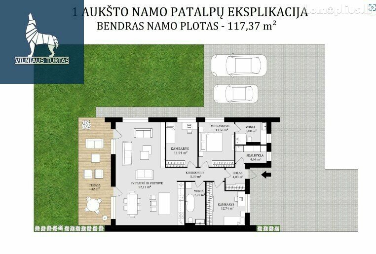 Parduodamas gyvenamasis namas Vilniaus rajono sav., Daržininkuose, Klebniškių g.