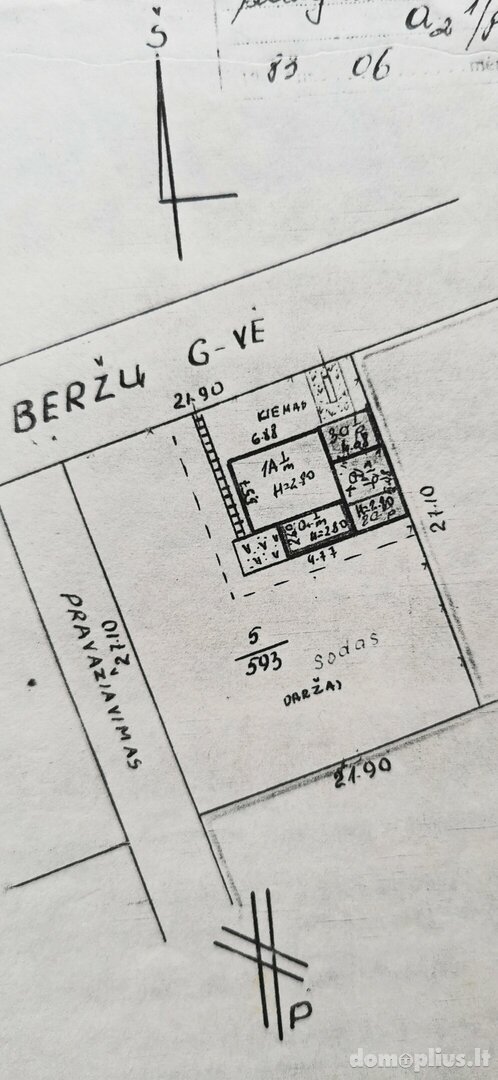 Parduodamas gyvenamasis namas Panevėžyje, Centre, Beržų g.