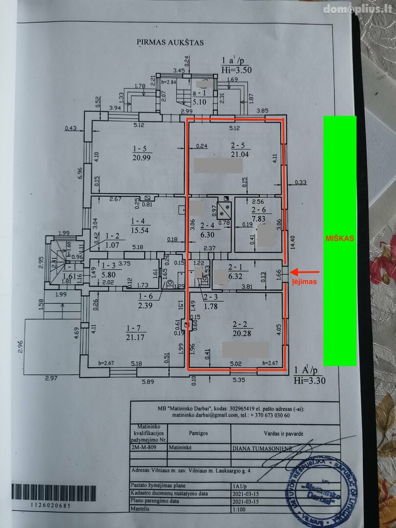Продаётся часть дома Vilniuje, Antakalnyje, Lauksargio g.