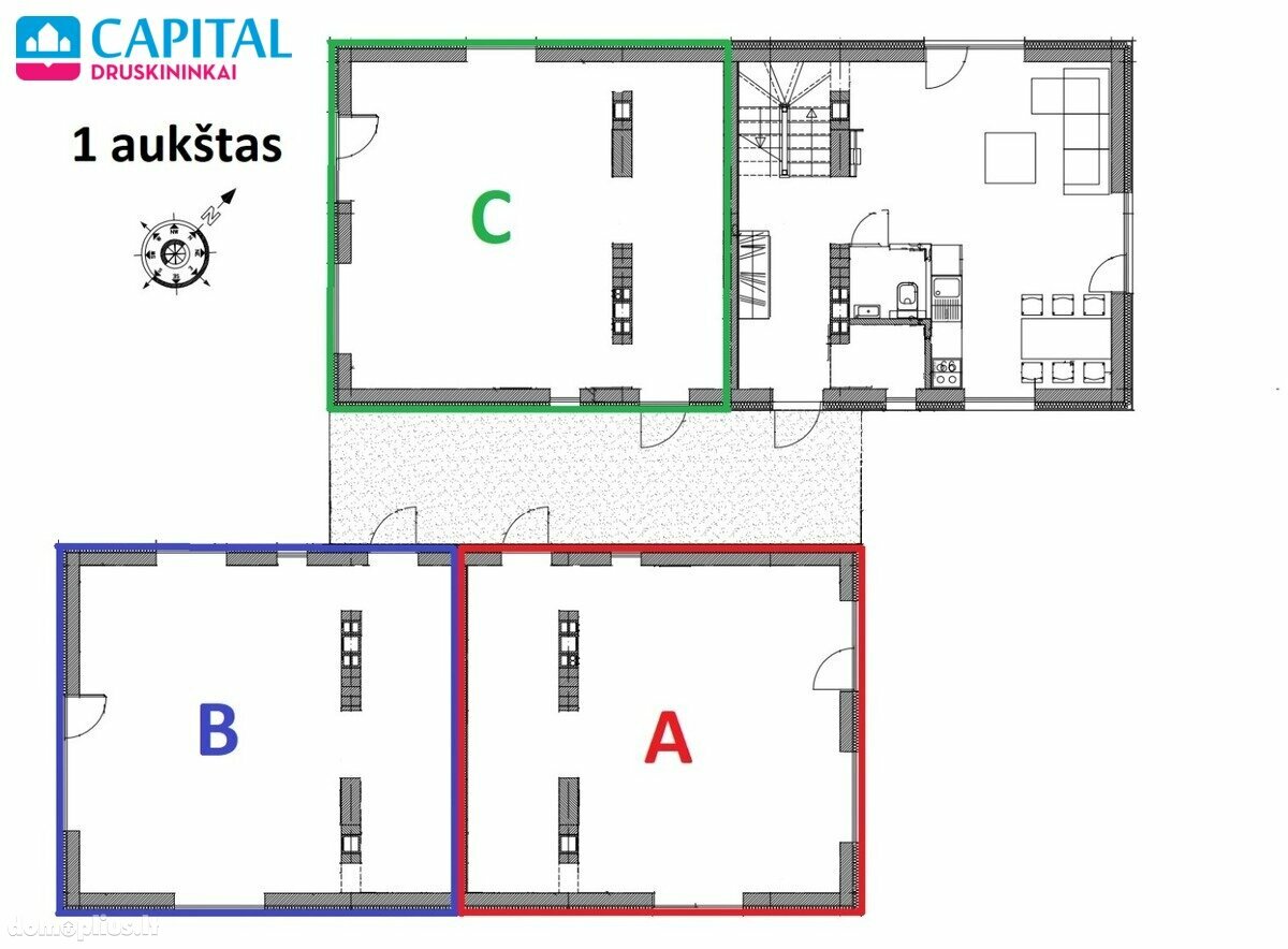 Продаётся часть дома Druskininkų sav., Druskininkuose, Kaziulių g.