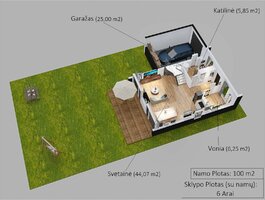 Parduodamas gyvenamasis namas Kauno rajono sav., Užliedžiuose, Griežlės g.
