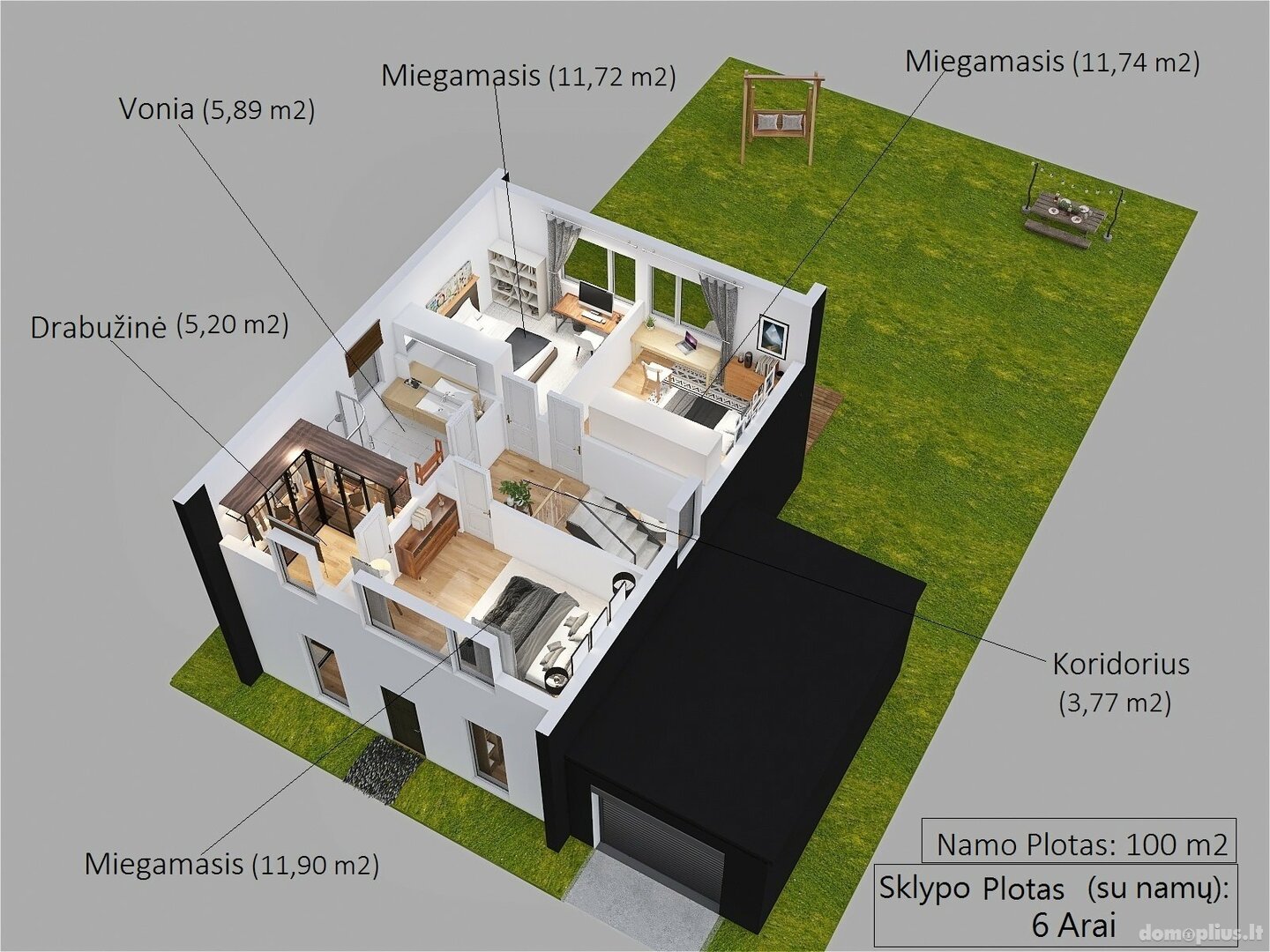 Parduodamas gyvenamasis namas Kauno rajono sav., Užliedžiuose, Griežlės g.
