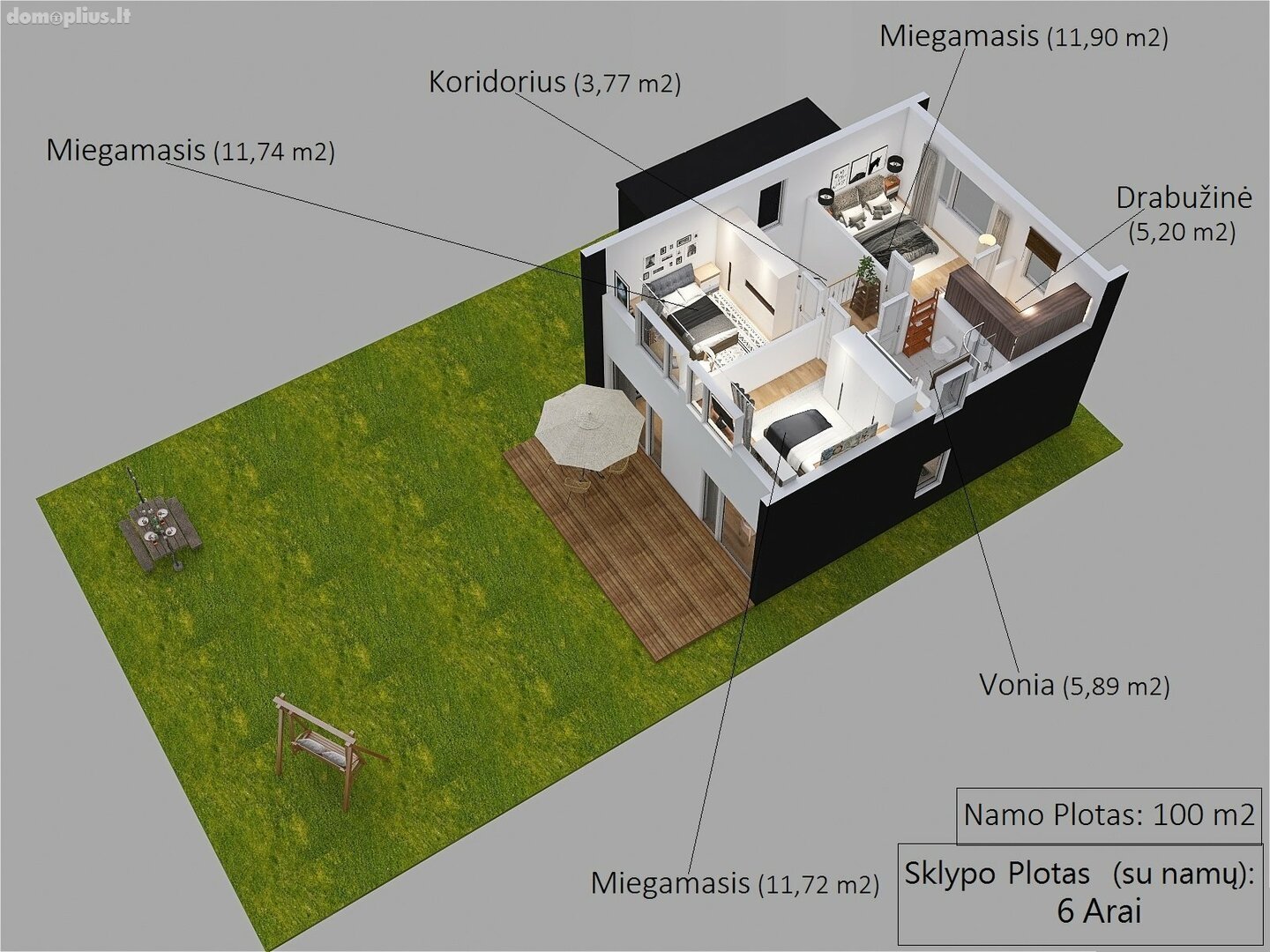 Parduodamas gyvenamasis namas Kauno rajono sav., Užliedžiuose, Griežlės g.
