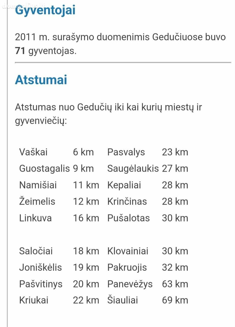 Parduodamas gyvenamasis namas Pakruojo rajono sav., Gedučiuose, Teodoro Grotuso g.