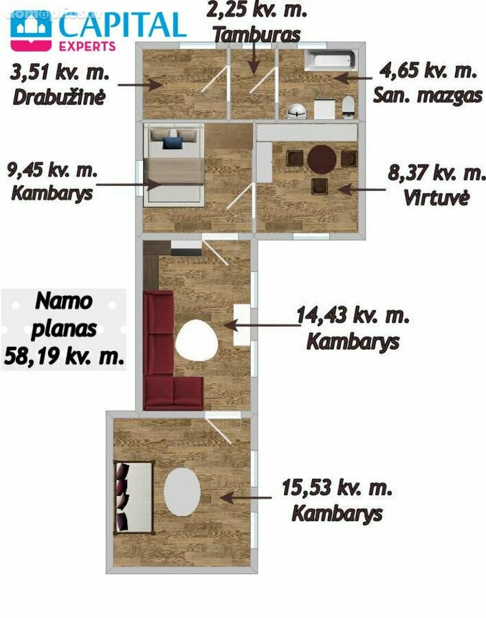 House for sale Trakų rajono sav., Lentvaryje, Vokės g.