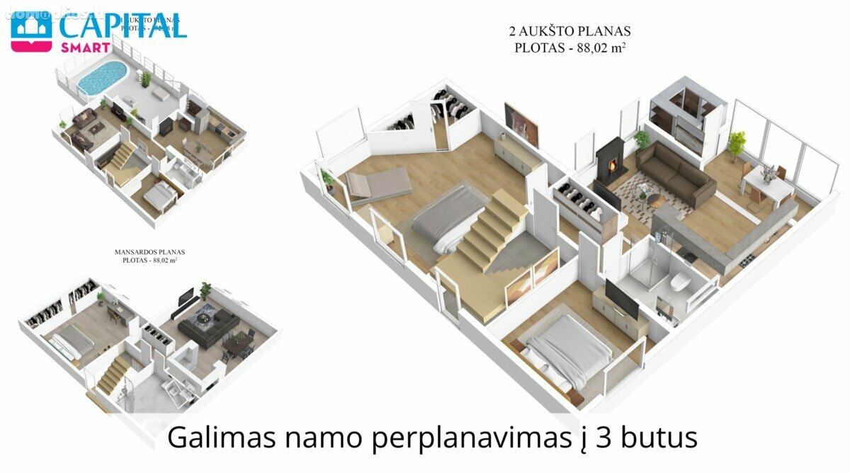 Parduodamas gyvenamasis namas Vilniuje, Pilaitėje, Eitkūnų g.