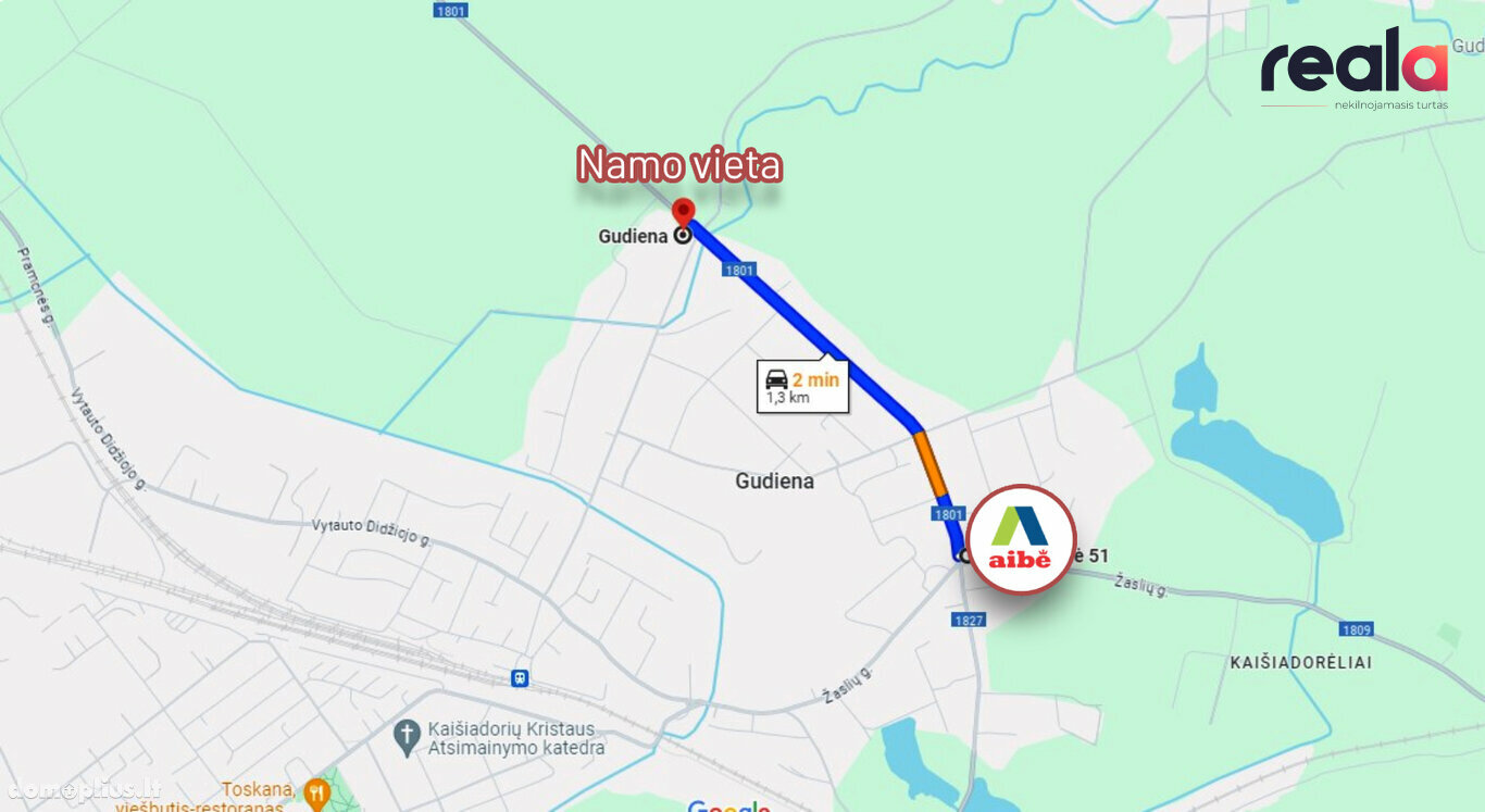 Parduodamas gyvenamasis namas Kaišiadorių rajono sav., Gudienoje, Vilniaus g.