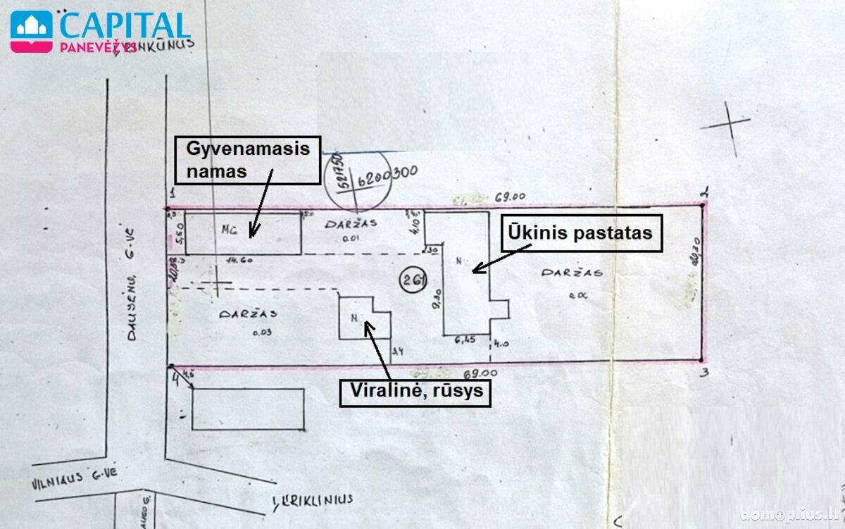 Parduodamas gyvenamasis namas Pasvalio rajono sav., Pumpėnuose, Daujėnų g.