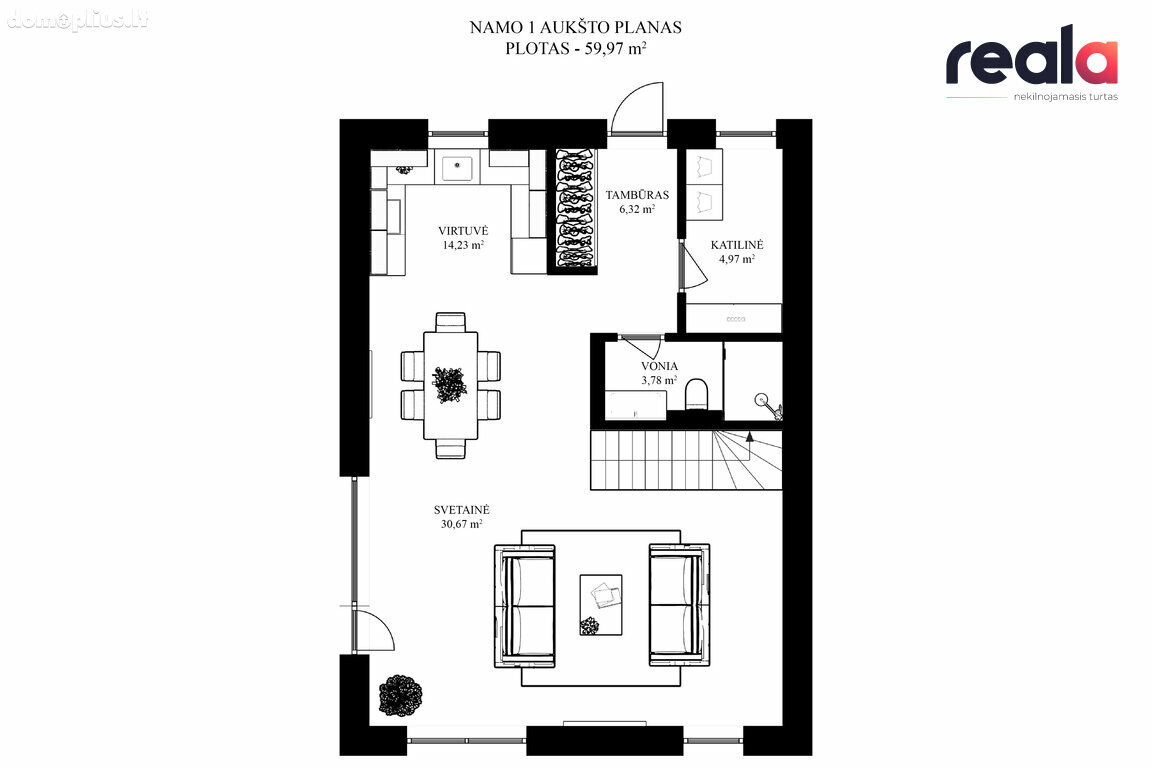 Parduodamas sublokuotas namas Vilniaus rajono sav., Daržininkuose, Pervažos g.