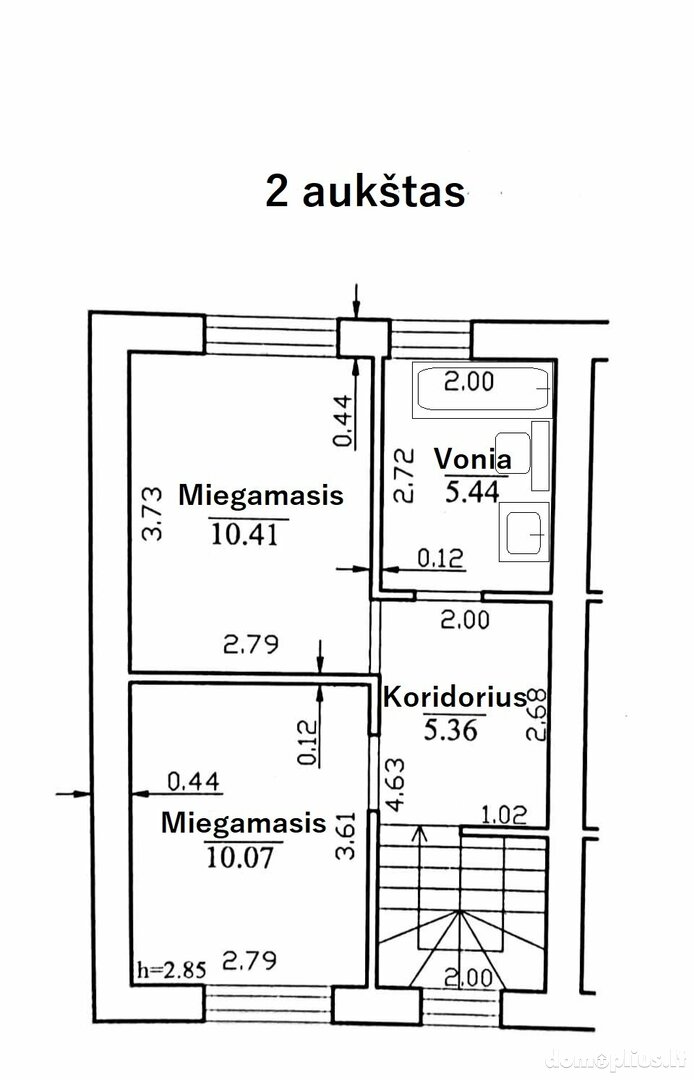Parduodamas sublokuotas namas Kaune, Romainiuose, Tuopų aklg.