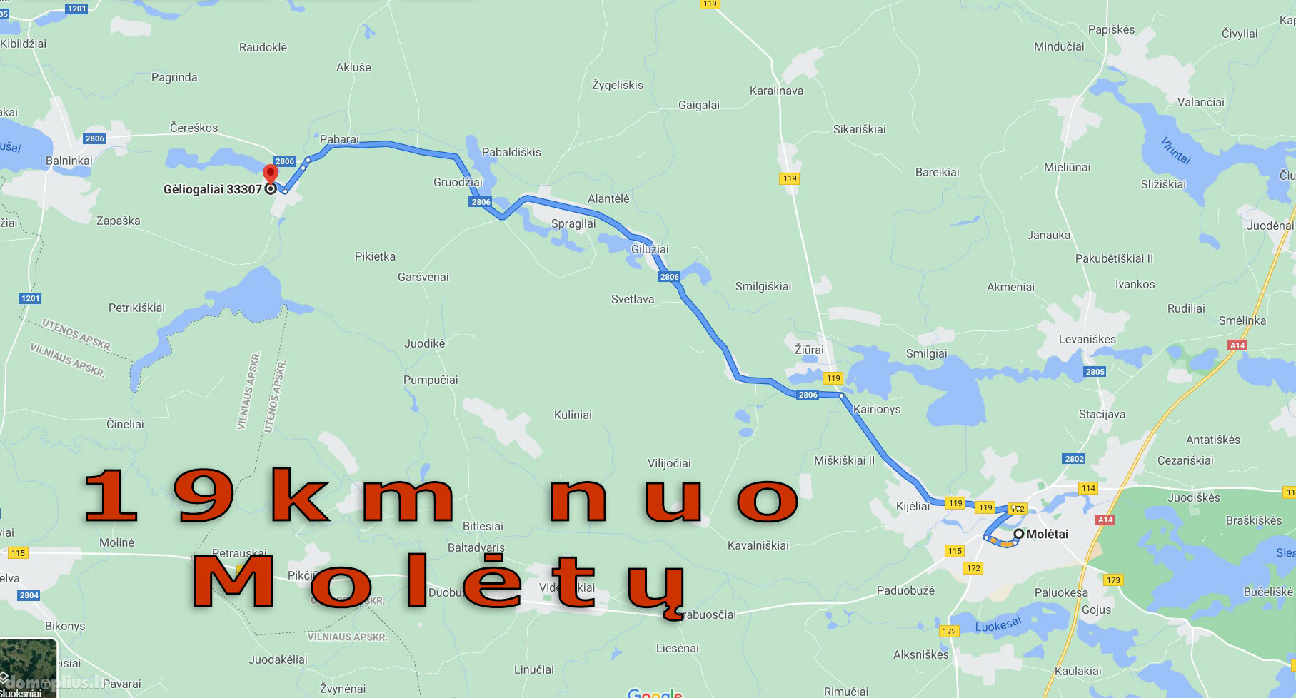 Parduodamas gyvenamasis namas Molėtų rajono sav., Gėliogaliuose, Liepų g.