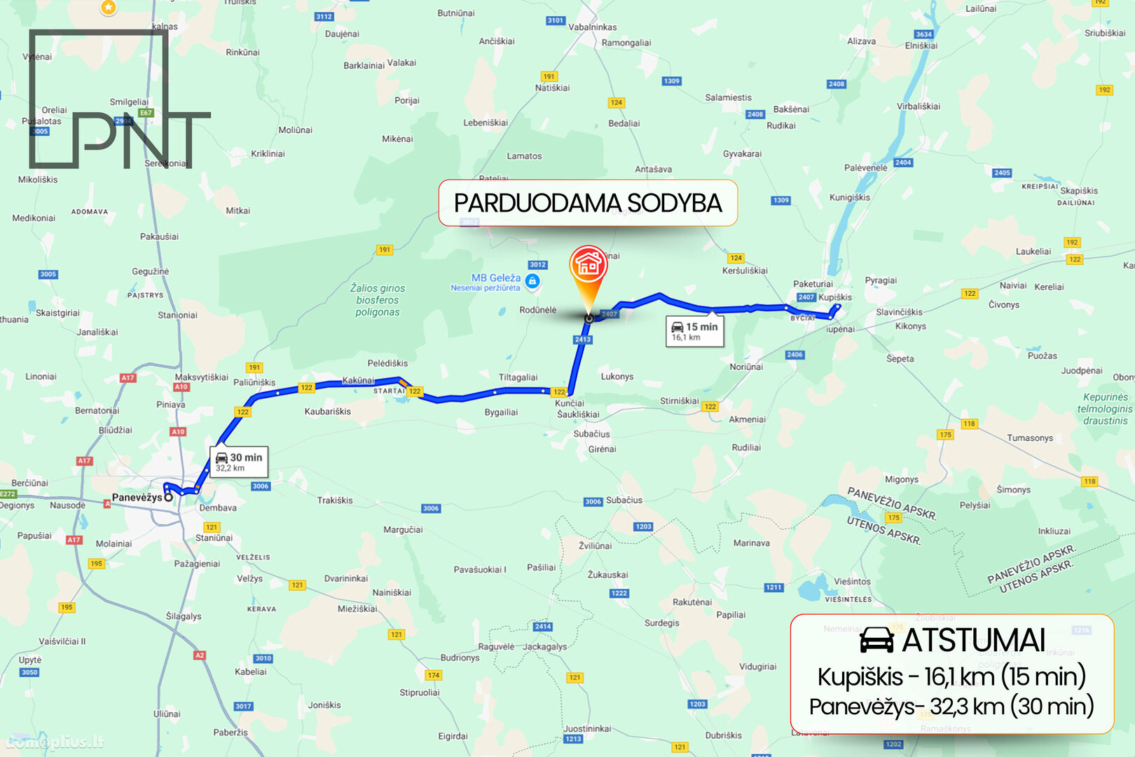 Parduodamas gyvenamasis namas Panevėžio rajono sav., Gudgalyje