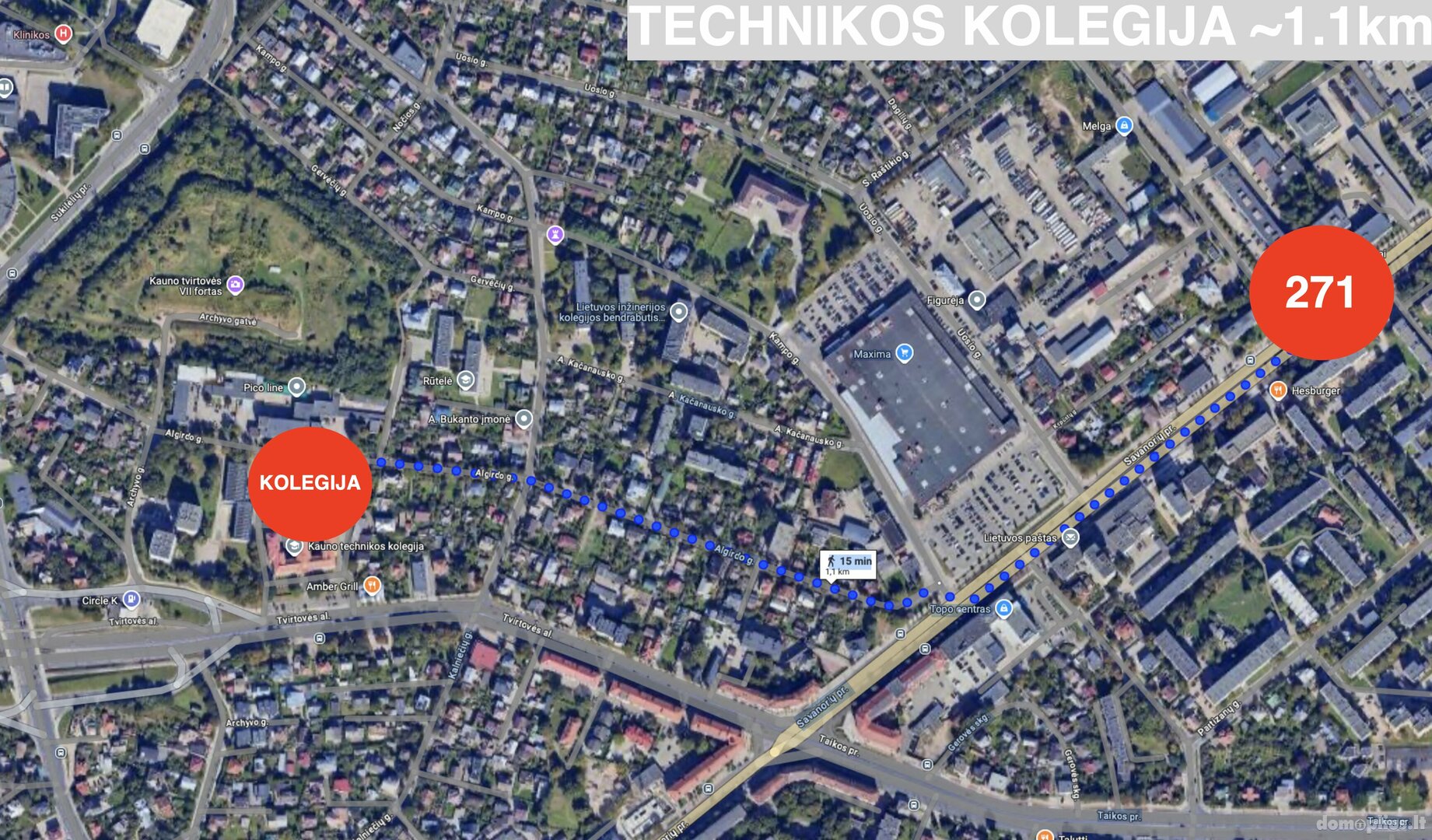 Parduodamas kita Kaune, Žaliakalnyje, Savanorių pr.