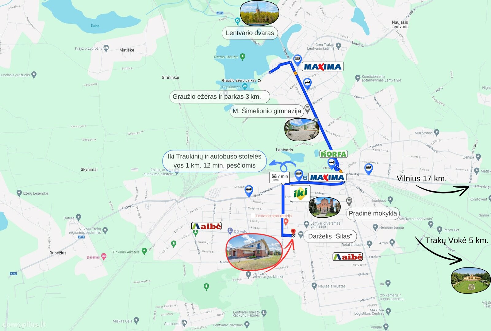 Parduodamas gyvenamasis namas Trakų rajono sav., Lentvaryje, Gėlių g.