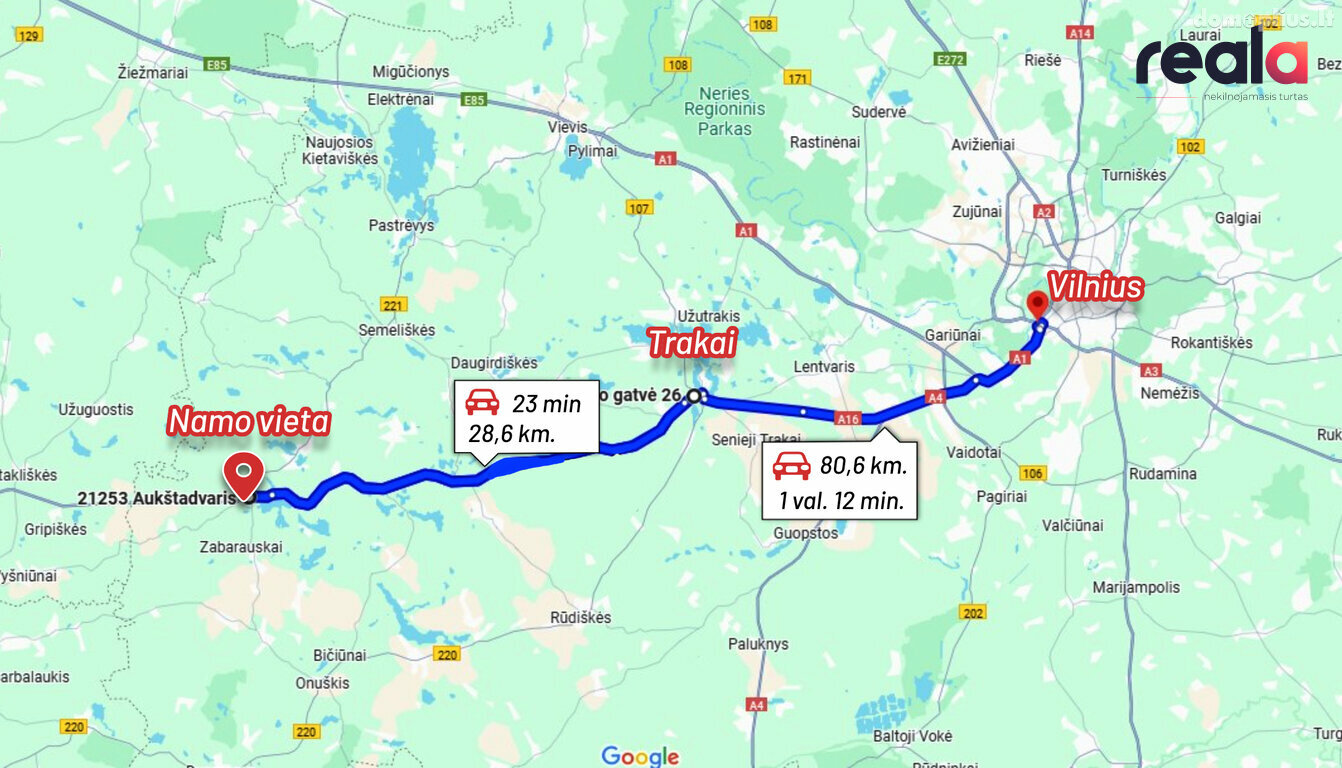 Parduodamas gyvenamasis namas Trakų rajono sav., Aukštadvaryje, Vilniaus g.